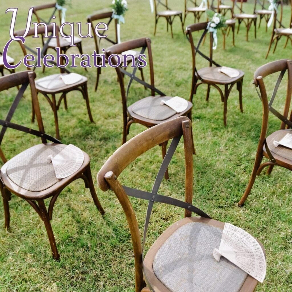 Unique Celebrations Wooden Crossed back chiavari chairs for wedding or event