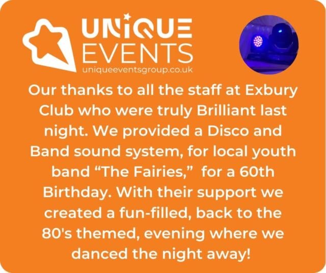 Our thanks to the brilliant team at Exbury Club. Friendly staff and a great venue.